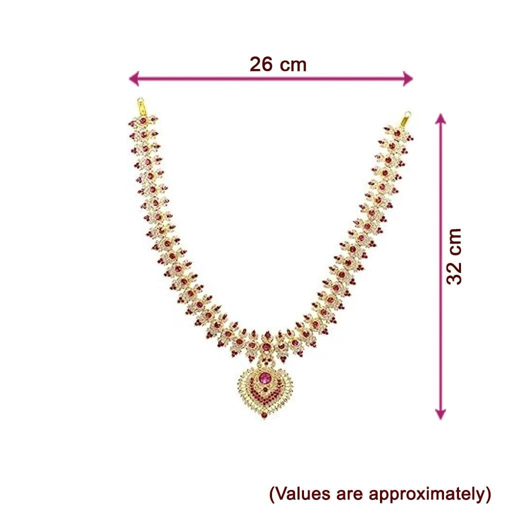 Gold Plated Varalakshmi Stone Face/Mugam with Atiigai/Necklace