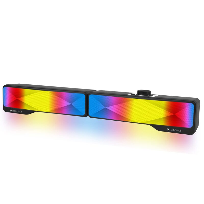 Zebronics Wonder Bar 20 – 10W RGB PC Speaker with Immersive Sound, Multiple Connectivity & Sleek Design