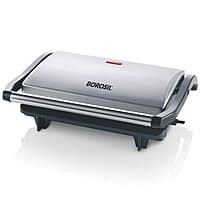 Borosil Prime Grill Sandwich Maker, Non-toxic Non-stick Grill Plate Coating, Make 2 Sandwiches At a Time, 700 W