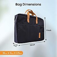 Portronics Encase 102 – 15.6" Laptop Bag, Black, Stylish & Durable