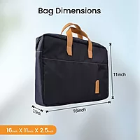 Portronics Encase 102 – 15.6" Laptop Bag, Black, Stylish & Durable