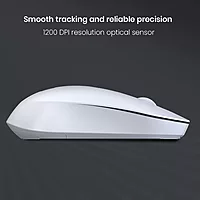 Portronics Toad 13 Wireless Optical Mouse – 2.4GHz  | USB Nano Receiver | White | 1 Year Warranty