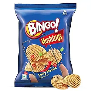 BINGO HASHTAGS SPICY MASALA CHIPS -  56.6G
