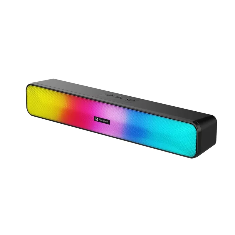 Portronics Radian 16W Bluetooth Stereo Soundbar – Multicolour LED ...