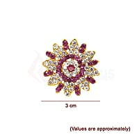 God Ornament Gold Plated Amman Face/Mugam with Lotus Crown/Kireedom and Attigai/Necklace