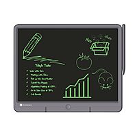 Portronics Ruffpad 15 – 15" LCD Writing Pad, Grey. Perfect for notes, sketches, and reminders. Lightweight, portable, and eco-friendly. Easy to use with a simple erase button. Ideal for all ages.