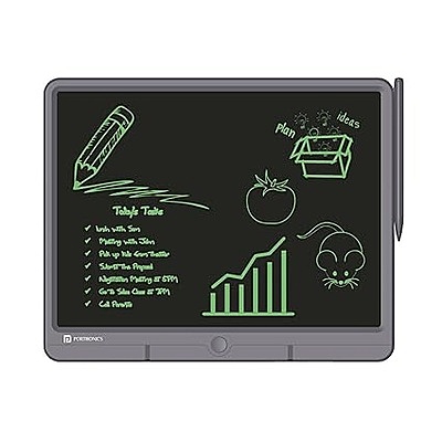 Portronics Ruffpad 15 Re-Writable LCD Screen 38.1cm (15-inch) Writing Pad for Drawing, Playing, Handwriting Gifts for Kids & Adults