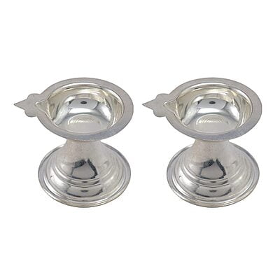 Traditional Silver Diya Sets