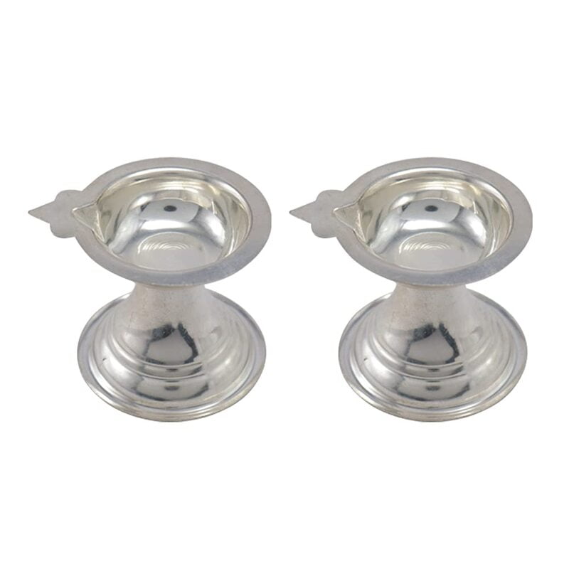 Traditional Silver Diya Sets