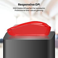 Portronics Toad 25 Wireless Mouse, 2.4 GHz with USB Nano Dongle, 1200 DPI Optical Tracking, Ambidextrous for PC, MacBook, Laptop