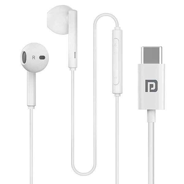 Portronics Conch Theta C – Type-C Earphones with Mic, sleek design, crisp sound, comfortable fit, perfect for music and calls, lightweight, durable, ideal for smartphones and devices with Type-C.