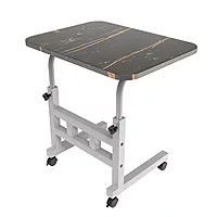 Portronics My Buddy D Wood Laptop Table – Adjustable & Movable Multipurpose Desk Height Adjustable 40×60×80 cm Black
