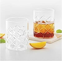Borosil Vision Crown Glass Set of 6 (350 ml Each), Microwave Safe Glasses, Flame Proof Glasses