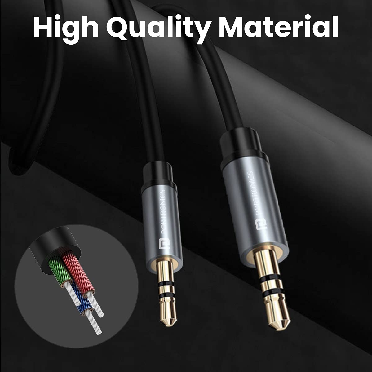 Portronics Aux 6 AUX Cable