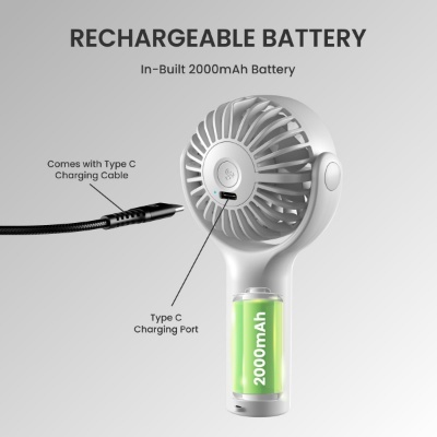 Portronics Toofan Mini Portable Rechargeable Fan with 3 Speed Modes, Upto 7800 RPM Max Speed, 2000 mAh Battery, Type C Charging Port, Magnetic Base for Stability Portronics Toofan Mini Portable Rechargeable Fan with 3 Speed Modes, Upto 7800 RPM Max Speed, 2000 mAh Battery, Type C Charging Port, Magnetic Base for Stability