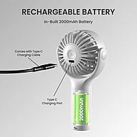 Portronics Toofan Mini Rechargeable Fan – Green: Compact, portable fan with powerful airflow. USB rechargeable, lightweight design, perfect for home, office, or outdoor use. Stay cool anywhere!