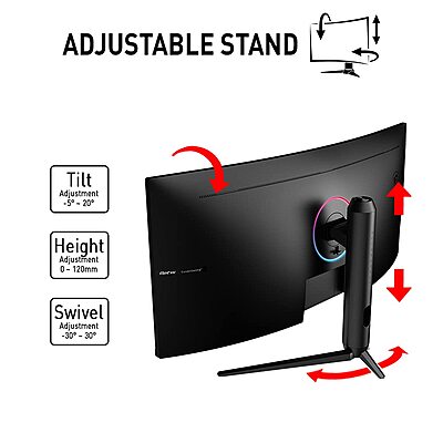 MSI 34-Inch UWQHD 144Hz Curved Gaming Monitor, 1ms Response Time, Adaptive Sync, MAG342CQR