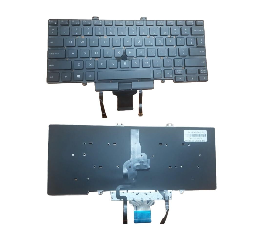 Dell E5400 laptop keyboard features a full-sized layout with responsive keys, designed for comfortable typing. It includes a numeric keypad and is built for durability and reliability.