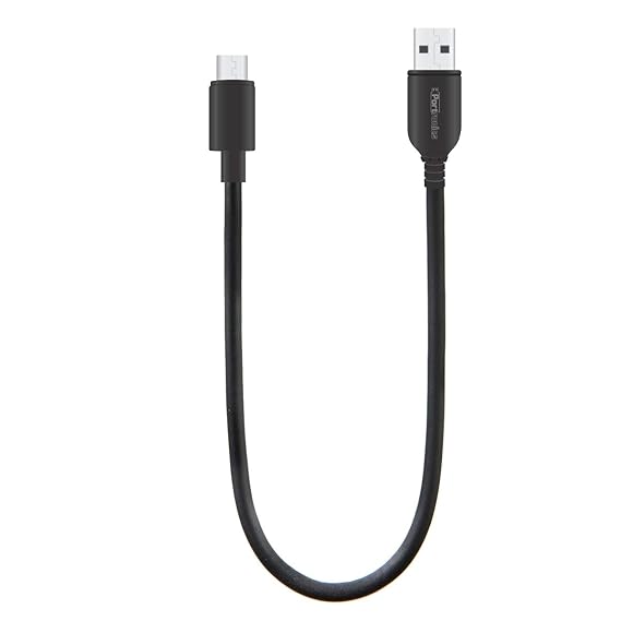 Portronics Konnect Core Mini Micro USB Charging Cable Compatible with All Micro USB Devices ,Black ,25cm Portronics Konnect Core Mini Micro USB Charging Cable Compatible with All Micro USB Devices ,Black ,25cm