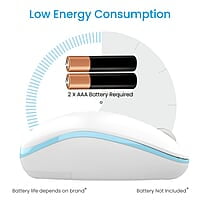 Portronics Toad 11 Wireless Mouse, 2.4 GHz Connectivity with USB Nano Dongle, Adjustable DPI Up To 1600, Ambidextrous for Laptop, MacBook, PC