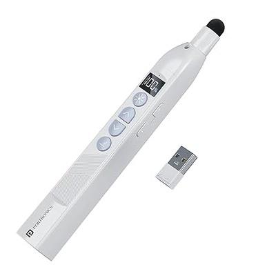 Portronics SlideMate 2 Wireless Presenter Remote with Rechargeable Battery, Slide Changer Buttons, USB Receiver, Telescopic Extendable Pointer Stylus, Presentation Pen for Laptops & PC (White) Portronics SlideMate 2 Wireless Presenter Remote with Rechargeable Battery, Slide Changer Buttons, USB Receiver, Telescopic Extendable Pointer Stylus, Presentation Pen for Laptops & PC (White)