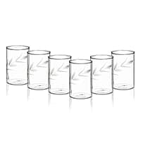 Borosil 295 ml Set of 6 pcs Creeper Vision Transparent Drinking Glass | Borosilicate Glass Tumblers for Water, Cold Drinks, Juice| Flame Proof, Microwave & Dishwasher Safe | for Daily use & Gifting