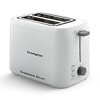 Crompton SunBrown Deluxe Pop-up Toaster 800W with Removable Crumb Tray 7 Browning Levels with Reheat