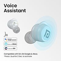 Portronics Twins S5 – TWS Earbuds, featuring a sleek design, LED display for battery status, and superior sound quality. Enjoy wireless freedom and comfort in a stylish white finish.