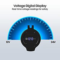 Portronics Spark 51W – Type-C & USB Motorcycle Charger, Fast Charging, Compact & Durable