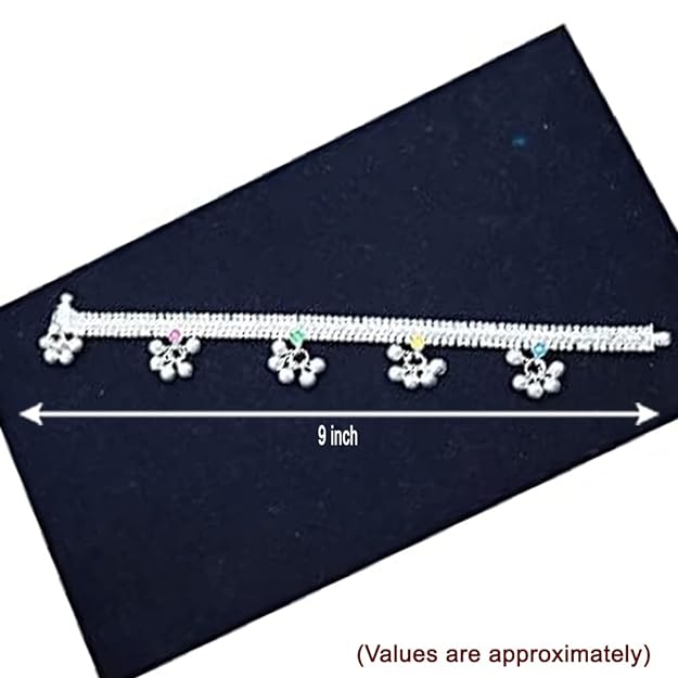 Sterling Silver Traditional Anklets/Ghungroos Payal
