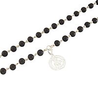 Original Karungali Mala with Silver Ayyappan Pendant – Spiritual Black Wood Mala