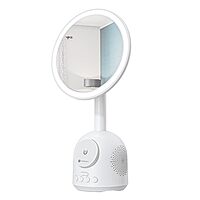Portronics MOVO II 3-in-1 Wireless Charger with 5W Bluetooth Speaker & Makeup Mirror | 15W | White