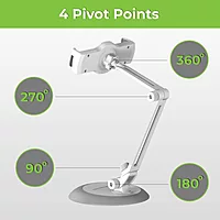 Ultraprolink UM1085WHT Heavy Duty Table Top Stand For Tablets & Phones (White)