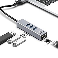 HAMMOK PRIME USB/Type-C Gigabit LAN + Hub 3.0 offers high-speed connectivity with multiple USB 3.0 ports, perfect for expanding your device's capabilities and enhancing productivity on the go.