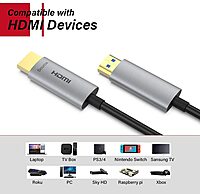 HAMMOK VERVE 15M HDMI 2.0 Fiber Optic CablHAMMOK VERVE 15M HDMI 2.0 Fiber Optic Cable – 4K High-Speed Video & Audio Transmissione – 4K