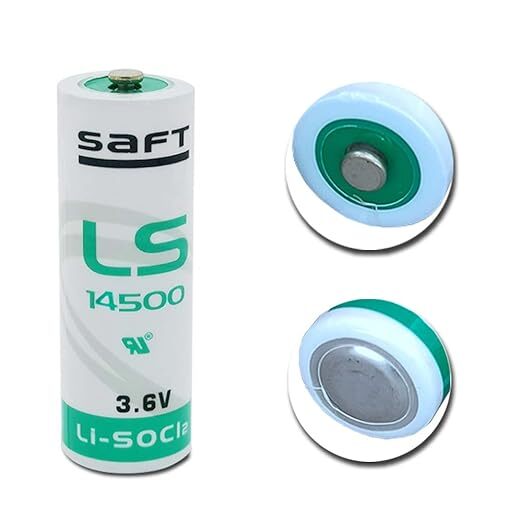 2 Pack LS14500 AA 3.6V Li-SOCl2 Lithium 2600mAH Batteries Use for Security System Device PLC Facility Batteries