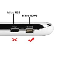 HDMI Female to Micro HDMI or Mini HDMI Male Connector (Black) HDMI Female to Micro HDMI or Mini HDMI Male Connector (Black)