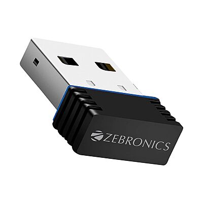 ZEBRONICS ZEB-USB150WF1 WiFi USB Mini Adapter offers seamless connectivity with speeds up to 150 Mbps, compact design for portability, and easy plug-and-play setup for instant internet access.