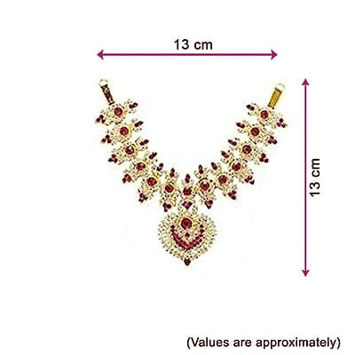 God Ornament Gold Plated Amman Face/Mugam,Crown/Kireedom and Attigai/Necklace