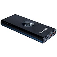 Lapcare MULT I LPB‑453: 10,000 mAh Li‑Polymer power bank with 22.5 W fast wired charging, 15 W wireless charging, dual USB + Type‑C ports, LED indicator & safety protections.