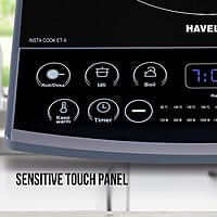 Havells Insta Cook Et-X Induction Cooktop, Dark Grey 1900 W, Ceramic Glass