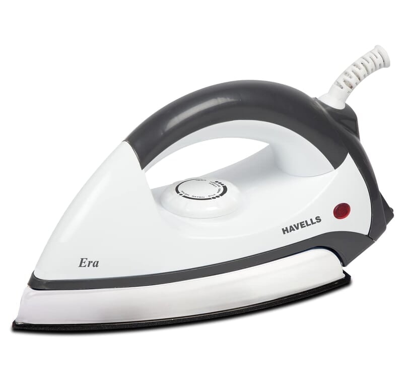 Havells Plastic Era 1000-Watt Dry Iron (Grey/White), 1100 Watts