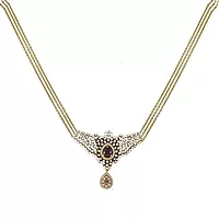 Elegant Gold Plated Link Chain with Pendant