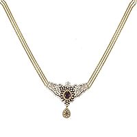 Elegant Gold Plated Link Chain with Pendant