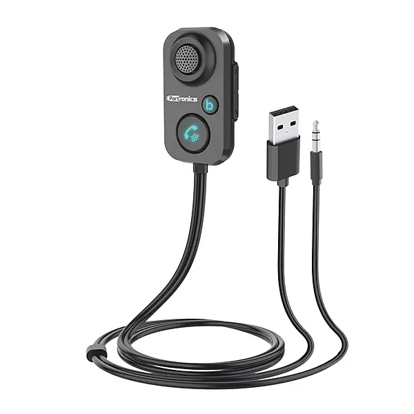 Portronics Auto 12 | Bluetooth Car Receiver for Music & Calls | Stream music & take calls hands-free | Easy setup | Compact design | Compatible with all Bluetooth devices | Enjoy clear audio.