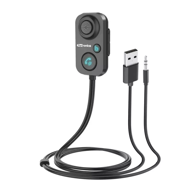 Portronics Auto 12 | Bluetooth Car Receiver for Music & Calls | Stream music & take calls hands-free | Easy setup | Compact design | Compatible with all Bluetooth devices | Enjoy clear audio.