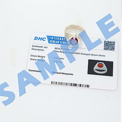 Sterling Silver Ring with natural Hessonite Stone Sterling Silver Ring with natural Hessonite Stone