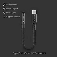 Portronics iKonnect C USB-C to 3.5mm AUX Adapter – Audio Extension Connector