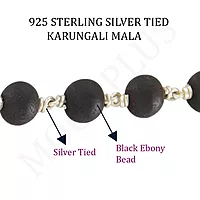 Original Karungali Mala with Silver Ayyappan Pendant β Spiritual Black Wood Mala