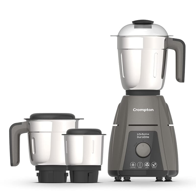 Crompton DuroElite 800Watt Mixer Grinder with Motor Vent-X Technology